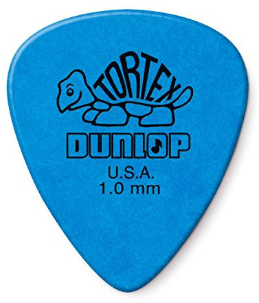 DUNLOP Tortex Standard 1 mm blau, Packung mit 24 Plektren (418F100)