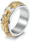 Bishilin Herren Ringe Edelstahl, Ringe Personalisiert Drachen Ring Spinner 8MM Freundschaftsringe Männer Ring Gold Silber Gr.65 (20.7)