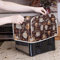Poceacles Coffee Mocha Printed Toaster Cover 4 Slice Wide Slot, Bread Toaster Oven Dustproof Cover for Kitchen Small Appliance Cover, M