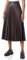 TOM TAILOR Damen Plissee Midi-Rock aus Fake-Leder, Brushwood Brown, 46