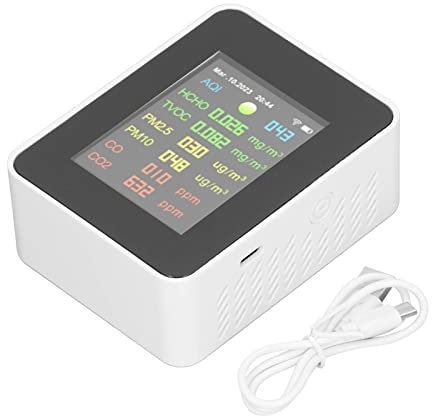 Luftqualitätsmonitor PM2.5, PM10, HCHO, Organische Schadstoffe, CO, CO2 Multifunktionsmonitor