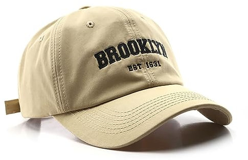 VPTMRP Brooklyn Cap Atmungsaktive Baumwolle Baseball Cap für Damen und Herren, Khaki, M-L