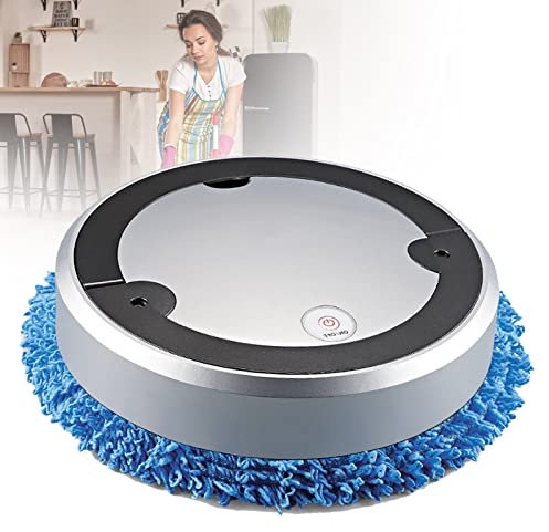 HJJP Aspirapolvere completamente automatico intelligente con ricarica USB, ideale per pulire la polvere con panno asciutto, pavimenti bagnati, moquette, robot tergicristallo lavapavimenti bagnati