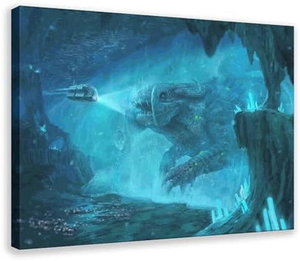 OakiTa Subnautica Poster auf Leinwand, Wandkunst, Dekor, Bild, Gemälde für Wohnzimmer, Schlafzimmer, Dekoration, Rahmenstil, 20 x 30 cm