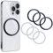 Ring Stickers 6PCS, Metal Ring Stickers Compatible with Apple and Android Mobile Phones, Car Accessories Card Wallet/Battery Packs