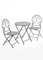 Wohnando 3tlg. Bistroset Balkonset Gartenmöbel klappbar Bistrotisch und Stühle, Metall, Balkon-Set Terrasse, Balkon, Core