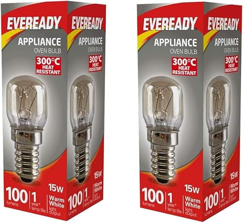 kanta 2 X PYGMY LAMP Bulb 15 WATT SES Cap E14 Oven LAMP 300*C