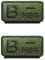 2 Stück Grün Typ B- Neg Negativ Blutgruppe Kreuz Taktisch Militär Emblem Bestickter Aufnäher Patch mit Verschluss für Erste-Hilfe-Tasche, Trauma, Medizin, Sanitäter, Rettungspaket (B-)