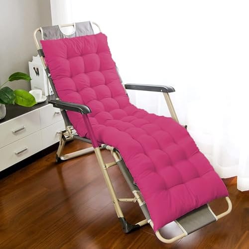 BangDon Coussin de chaise longue de couleur simple avec attaches antidérapantes pour jardin, extérieur et intérieur, canapé, tatami, toutes saisons (rose rouge, 50 x 50 cm)