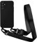 Yichxu Handyband Hülle für Samsung Galaxy A55 5G mit Band, TPU Silikon Handyhülle mit Kordel Lanyard, Schutzhülle mit Kette Stoßfest Nylon Schultergurt Necklace Handy Hülle für Samsung A55, Schwarz