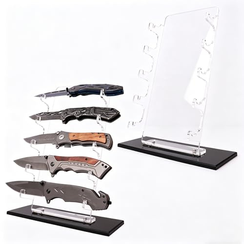 ERMMZHZW Taschenmesser-Display, Taschenmesser-Halter, Taschenmesser-Aufbewahrung, Acryl-Messer-Präsentationsständer, für Taschenmesser-Organizer und Ausstellungshütte, Heimdekoration (2)