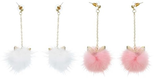 DEARMAMY 2 Paires boucles d'oreilles boule de boucles d'oreilles pompon jolis pendants d'oreille boucles d’oreilles boucles d oreilles boucles d'oreilles en d'hiver
