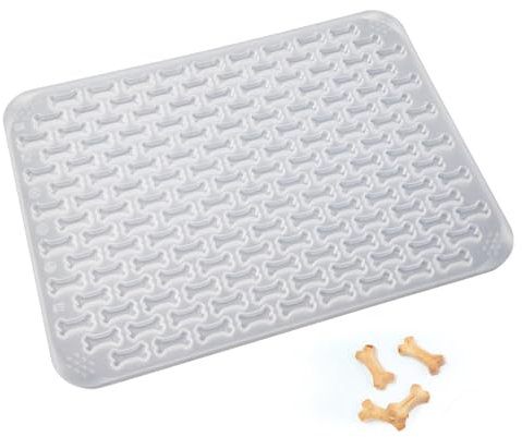 SIOUX österreichische Backmatte für Hundekekse MITTEL Knochenform, 154 Leckerlis, Spülmaschinenfest, Transparent, 1 Stück