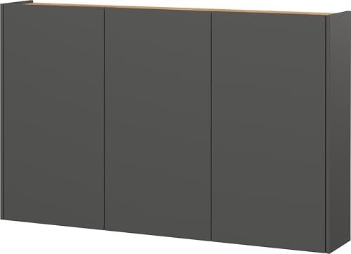 Germania Schuhschrank 1346-549 GW-Libbiano, in Graphit/Navarra-Eiche-Nb., mit geringer Tiefe, 138 x 87 x 25 cm (BxHxT)