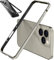 JASUBAI Aluminum Frame Metal Bumper Case for iPhone 16 Pro Max, Slim, Gray Titanium, Wireless Charging Compatible