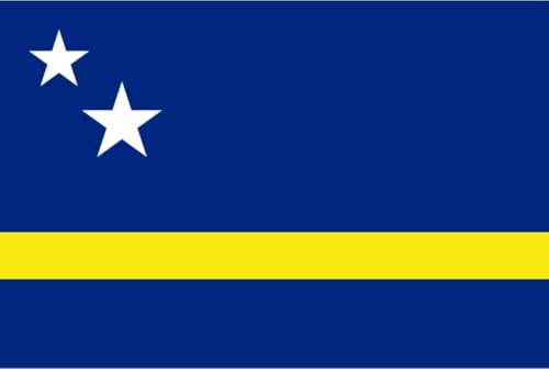 CHPN - Flagge der Curacao - Flaggen - 90/150 cm - Landflaggen - karibische Flagge - Flagge - Kòrsou - Willemstad