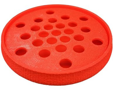 Porte-Savon Rond Écoresponsable – Bleu - Matière Biosourcée - Fabrication Française avec Grille Amovible pour Nettoyage Facile - Ventilation Optimale – Idéal Salle de Bain (Rouge)