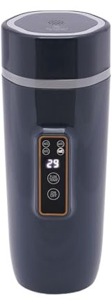 Elektrischer Wasserkocher, tragbar, mit Temperaturregelung und LED-Anzeige der Temperatur, Reise-Wasserkocher, 350 ml, für Zuhause, Büro, Hotel, Reise und Camping (schwarz)