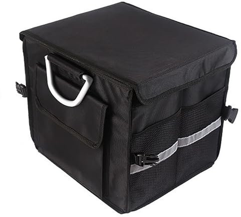 POIBNZ Auto Kofferraum Organizer für Audi A5 2door 2007-2016, Wasserdicht Multifunktionelle Kofferraumtasche Auto Kofferraumbox, Autotasche Auto Verstauen Zubehör,S-Black