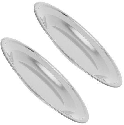 BESTOYARD 2pièces Sachets De Thé Métal Plateau Rond Acier Inoxydable pour Sachets De Thé Soucoupe De Rangement
