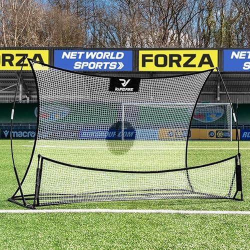 FORZA RAPIDFIRE Flash II Pop-Up Football Rebounder [8ft x 5ft] | Quick Set-Up Training Aid for Coaches and Players of All Levels