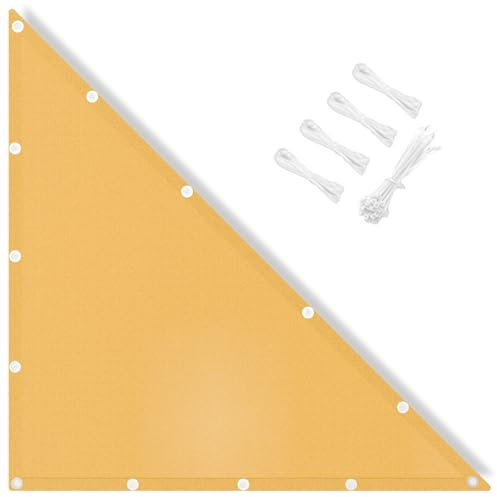 IOAOI Toldo parasol impermeable, 2 x 3.5 x 4.03 m, toldo triangular recto, 95% de bloqueo UV con cuerda gratuita, toldo de protección solar para exteriores, jardín, patio, césped, pérgola, cochera