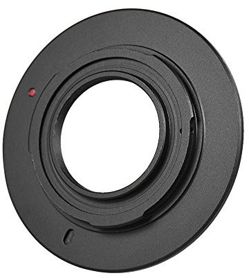 Qukaim C-M4/3 C-Mount Objektivadapter Ring, Ersatz Accory für Pana, Leica, Olympus M4/3 Kameras, schwarz, kompatibel mit Telespiegelobjektiv und Filtern