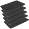 Amosfun 5 Piezas Estropajo Almohadillas de fregado para Hierro Fundido Almohadillas de Servicio Pesado Bloque de fregado de Agua Dura Almohadillas de Estrago de Horno poliéster Negro