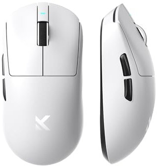 MCHOSE A7 Souris Gaming Légère 59 g avec Récepteur sans Fil Ultra-Rapide 26 000 DPI, Taux de Rapport 8 K Hz, Souris de Jeu BT/2,4 G sans Fil/Filaire, Batterie de 200 Heures, Noir