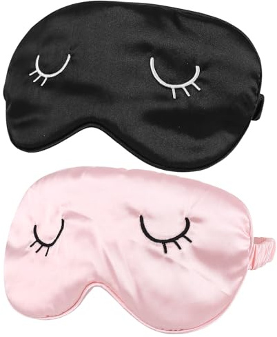 2 st. ögonmask sovmask sidosovare, roliga sovglasögon nattmask | Sovmask kvinnor vuxna sidosovande justerbar mjuk sovmask för män kvinnor resa flygplan