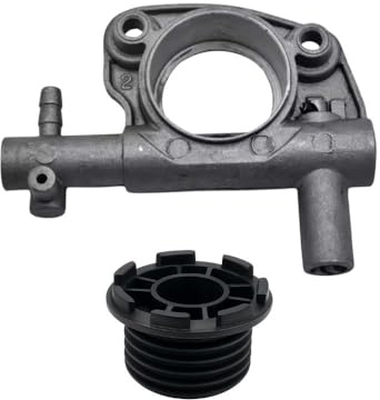 Terra Ricambi Pompa Olio Completa con Vite senza Fine 7 Denti per Motosega OLEO-MAC 936 940 947 952 ed EFCO 136 140 147 152 | Compatibile Motoseghe Originali e Cloni | Ricambio Professionale