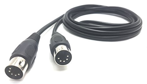 MainCore 2m 5-Pin MIDI to 5-Pin MIDI Cable – DIN Male to Male MIDI Lead for Keyboard, Synthesizer, Drum Machine, Audio Interface & Music Studio Equipment