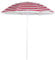Unibos 1.7m Garden Beach Patio Tilting Tilt Umbrella Parasol Sun Shade Protection UPF40 Red-White Strip