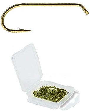 MAXIMUMCATCH 100 Stücks Fliegenfischen Bindenmaterial Haken 10＃12＃14＃16＃18＃Fisch-Umweltfreundlichkeit Barbless Dry＆Wet＆Nymph＆Shrimp Caddis Pupa Jig Hooks