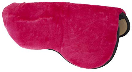 Rhinegold Equestrian Luxury Fur Saddle Seat Saver - Raspberry - Saddle Pad Cushion Cover for Horse Saddles. Premium Horse Saddle Cover. Horse Riding Equipment & Accessories.