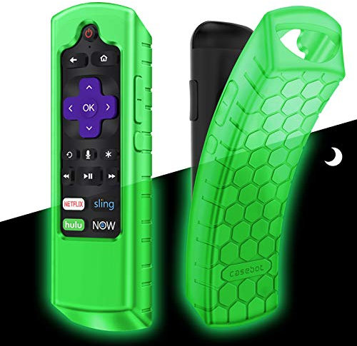 CaseBot Schutzhülle für Fernbedienung Roku Voice, Express HD / 4K+, Ultra LT Enhanced Voice, Express 3930, Premiere+ 3921, Streaming-Stick + Fernbedienung, Honigkamm, rutschfest, stoßfest, Silikon,