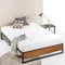 Zinus Suzanne Single Bed frame - Bed 90x190 cm - 36 cm Height - Bamboo and Metal Platform Bed frame - Black