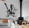 Wall Stickers Rock N Roll Wall Decal Music Rock Guitar Microphone Bar Music Room Interior Decor Vinyl Wall Sticker Mural Art Cool 57X62Cm