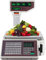 Bonvoisin Etikettendruckwaage 30kg Digitale Barcode-waage mit Etiketten&Bondrucker ENGLISCHES BEDIENFELD Strichcode-Druckwaagen Duae Anzeige für Supermarkt/Einzelhandel/Lagerwägen