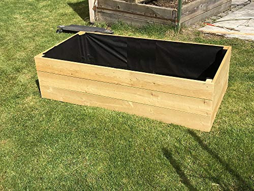 Gartenwelt Riegelsberger Jardinera de madera de alerce de 42 cm de altura, para verduras, hierbas, jardinera, tablas de 27 mm, alerce siberiano, dimensiones 30 x 30 cm