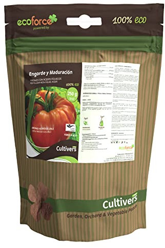CULTIVERS Abono Engorde y Maduración Ecológico 250 g. Fertilizante Potasio Quelatado con pH Neutro para el Aumento de los Frutos. Force K