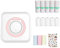 WANGCL Mini-Drucker, tragbarer Taschendrucker, tintenloser Fotodrucker mit 13 Rollen, Druckerpapier für kabellosen Drucker für iOS/Android-Smartphone (Rosa)