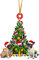 Hundeweihnachtsverzierung Reizender -Geschenk-Verzierungs-Hundedruck-Weihnachtsverzierungen Mini Heizpilz Balkon (K, One Size)