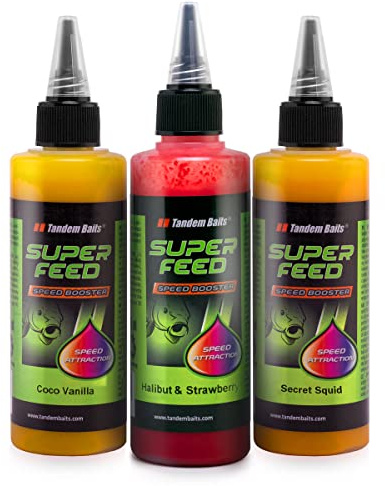 Tandem Baits 3-er Pack SuperFeed Speed Booster Karpfen Flavour Mix | Karpfen Angeln ohne Mühe | Köder zum Große-Fische-Angeln | Karpfenzubehör für Profis & Hobby-Angler 100 ml