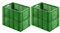 PROREGAL CHEFGASTRO SuperSparSet 4x Eurobehälter Obst- und Gemüsekasten | HxBxT 27,4x40x60cm | 54 Liter | Grün | Obst-Gemüsekiste, Obstkorb, Transportbox