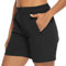 donhobo Womens Golf Walking Shorts,Ladies Hiking Quick Dry Lightweight Outdoor Stretch Shorts with Zip Pockets Black M