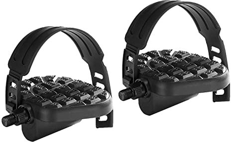 Baoblaze Heimtrainer Pedale mit Verstellbaren Riemen 1/2 Zoll, 9/16 Zoll, Kurz 1/2