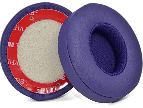 Solo3 Ear Pads Cushions Replacement for Beats Solo 2 & Solo 3 Wireless On-Ear Headphones, Ear Cushions Memory Foam Earpads with Soft Protein Leather (POP Purple)