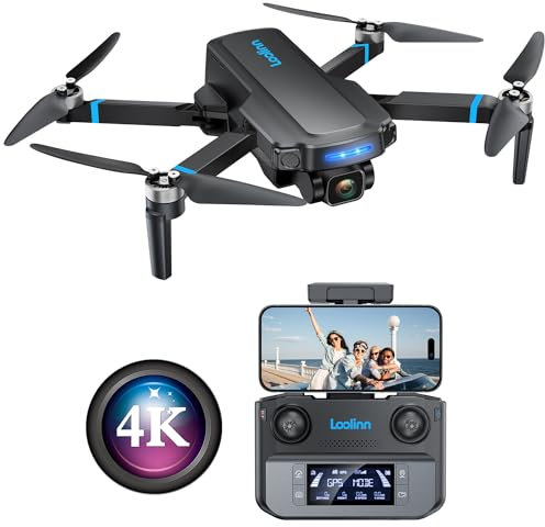 Loolinn | Drohne mit Kamera 4K als Geschenk für fortgeschrittene Anfänger - Drohne GPS, 40 Minuten Flugzeit, 4K UHD Kamera, unterstützt Panorama und Zeitrafferaufnahmen, Unter 250g - Geschenkidee