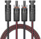 Valemo Cavo solare - Cavo di prolunga solare a doppio filo, 12 AWG, 40 piedi (12 metri) 4 mm², treccia in rame con connettori femmina e maschio, per sistemi solari domestici, aziendali e camper